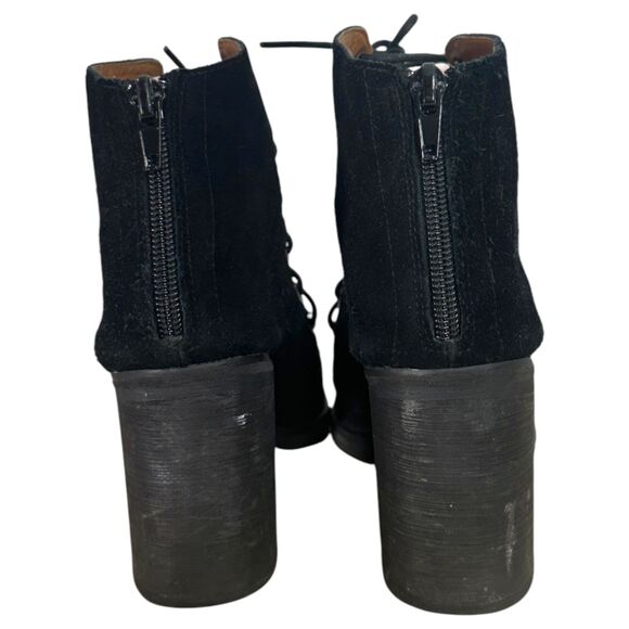 Jeffrey Campbell Cors Lace Up Chunky Heel Boots Booties Heels Size 7.5 - Picture 5 of 12